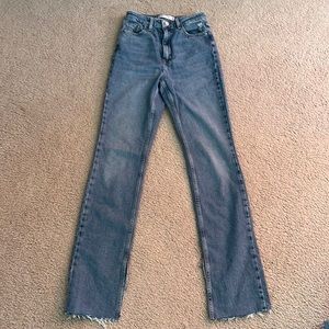 Zara Split Hem straight leg jeans
